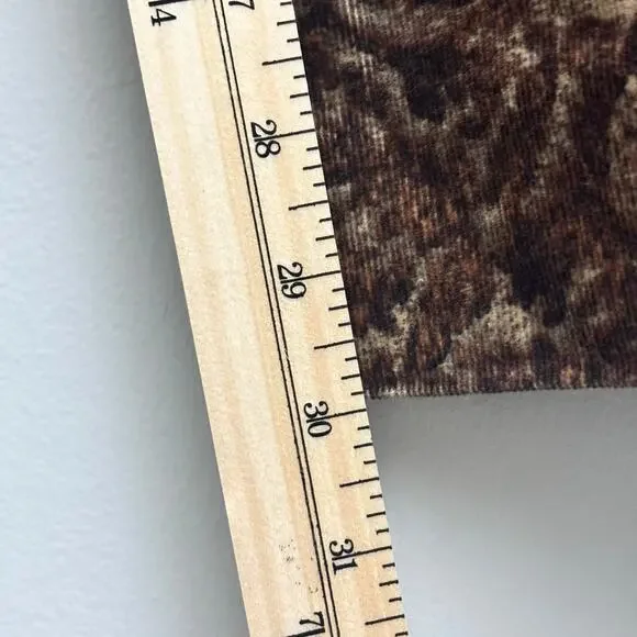 Vintage Brown Damask Print Corduroy Straight Leg Pants Women’s size 4 - Picture 2 of 9